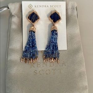 Kendra Scott Navy and Rose Misha Gold Earrings